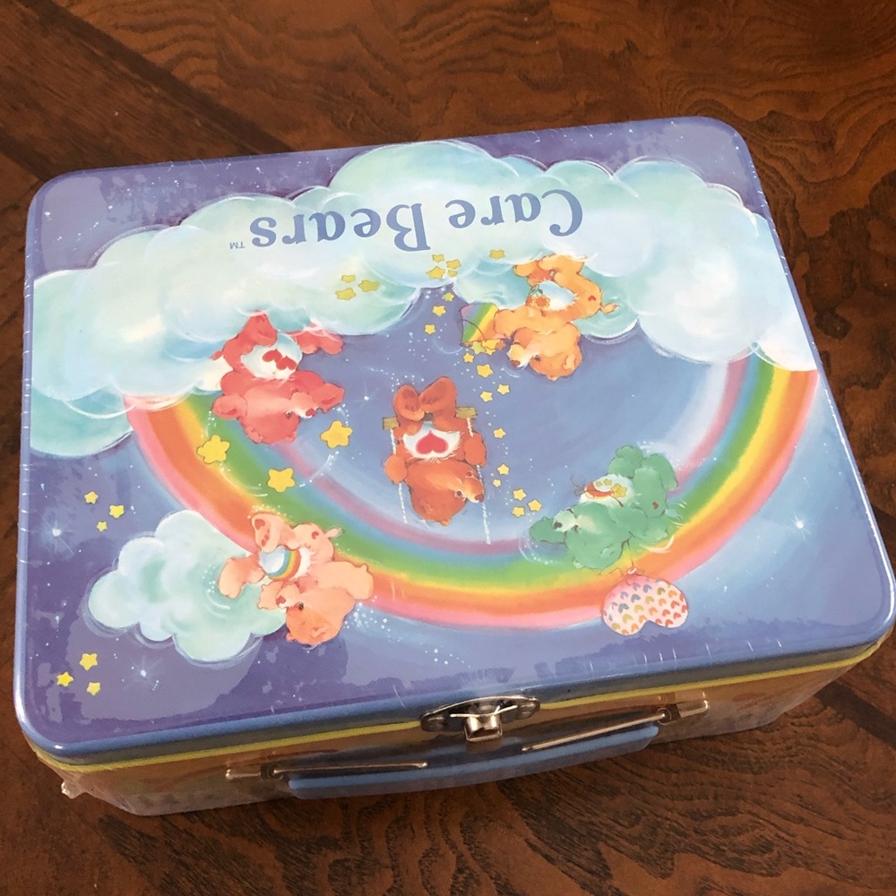 Care Bears tin box by rix painted inside rainbow sunshine sun - Picture 2 of 8
